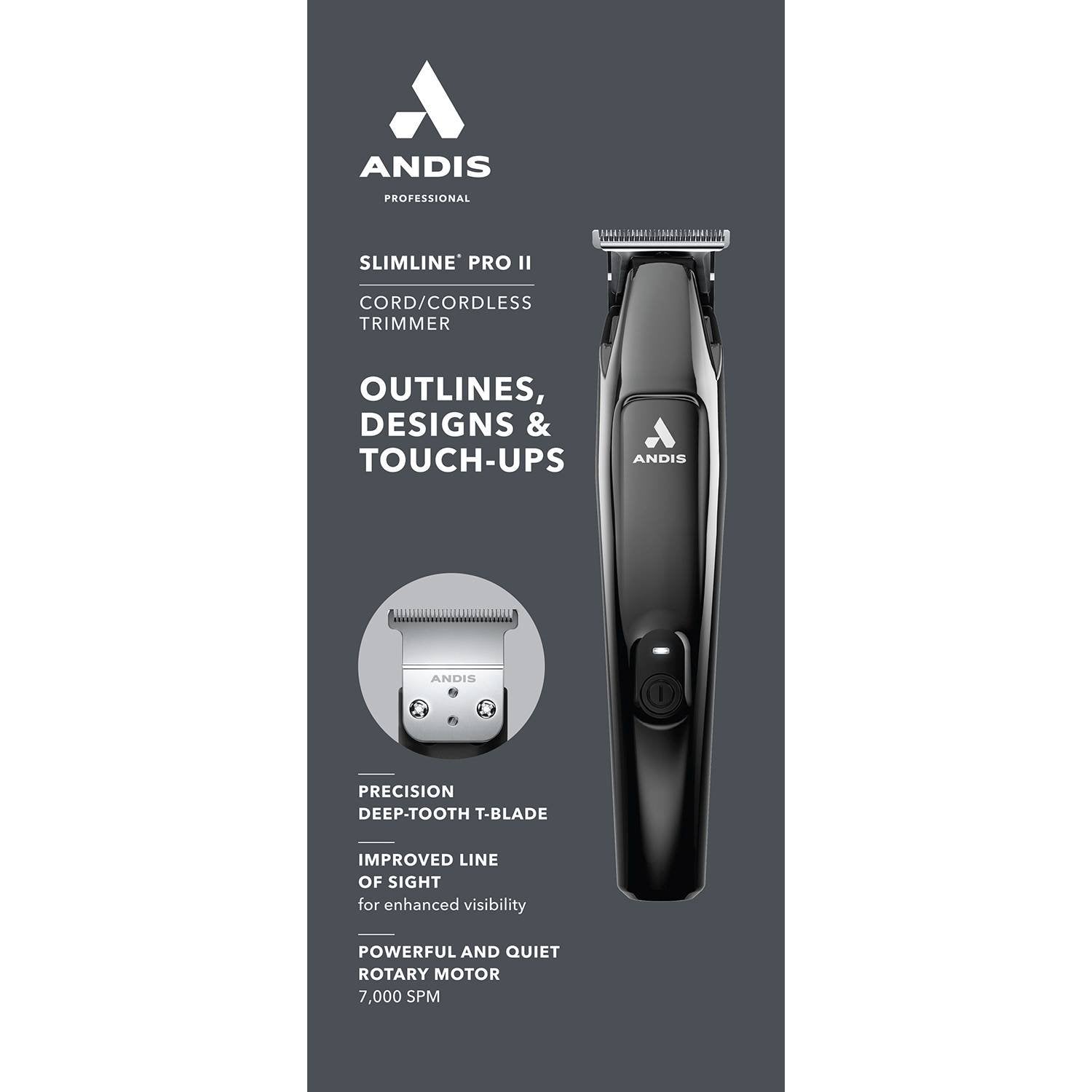 ANDIS TRIMMER SLIMLINE PRO II BLK CHROME