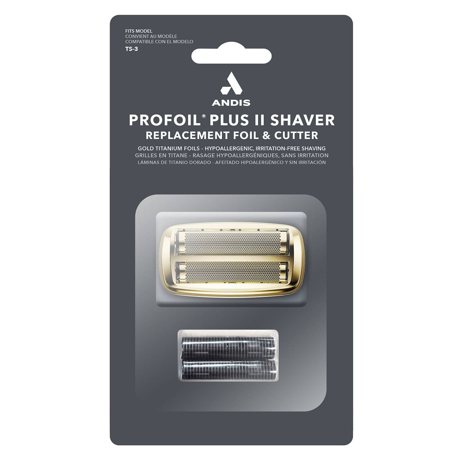 ANDIS SHAVER TS-3 FOIL/CUTTER GOLD