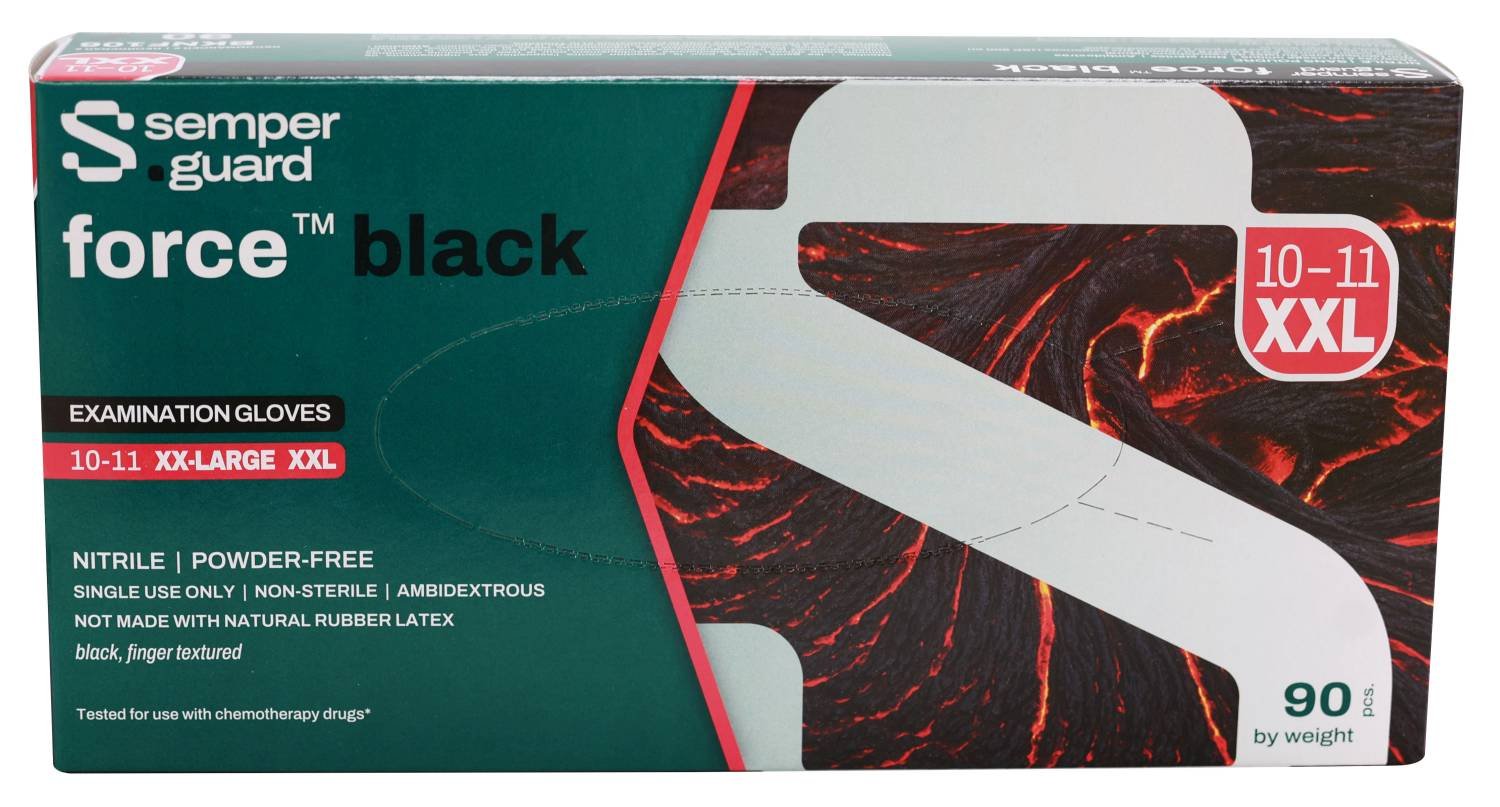 SEMPER NITRILE BLACK GLOVE TXT [XXLARGE]