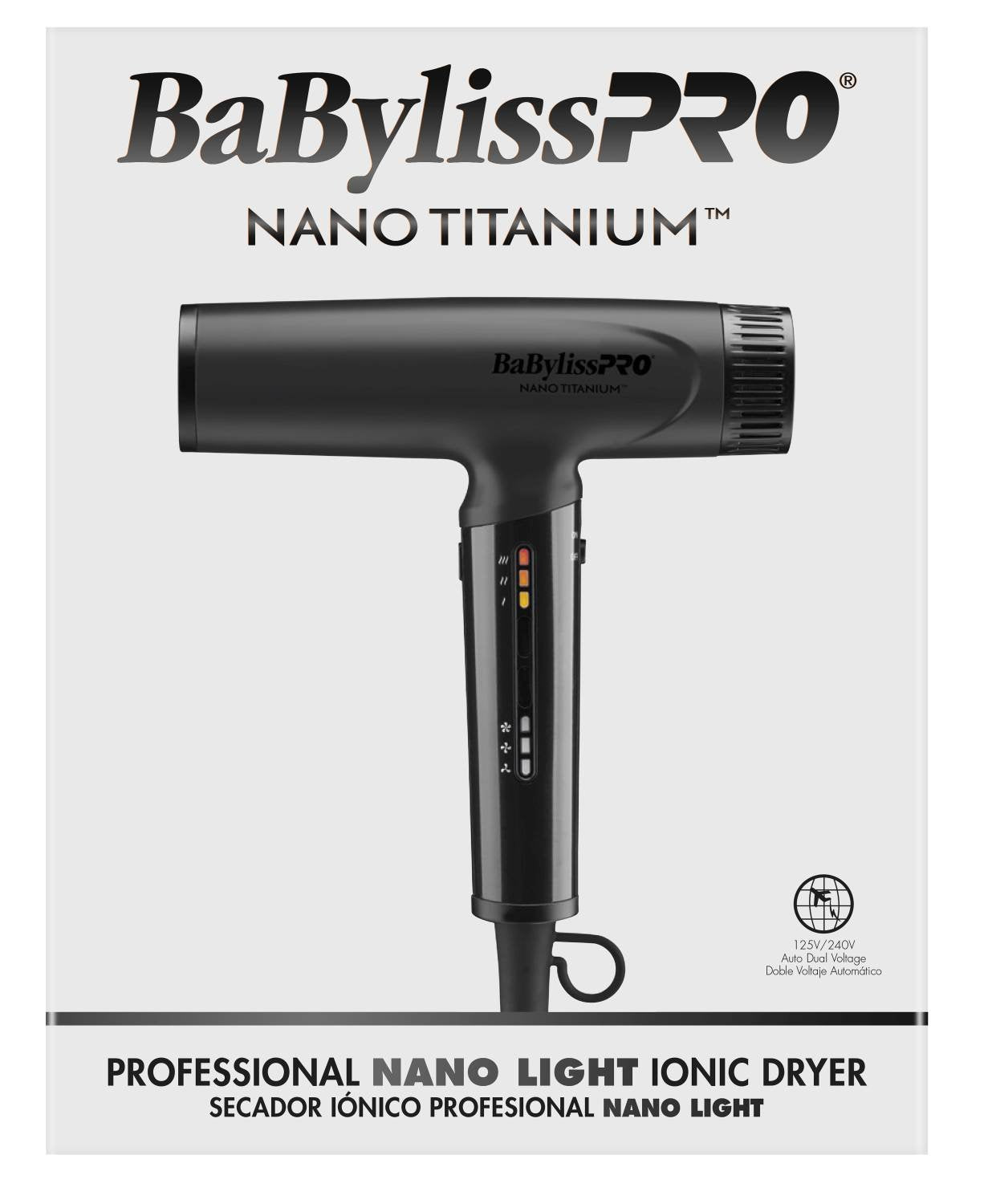 BABYLISS N/T DRYER NANO LIGHT ION BLACK