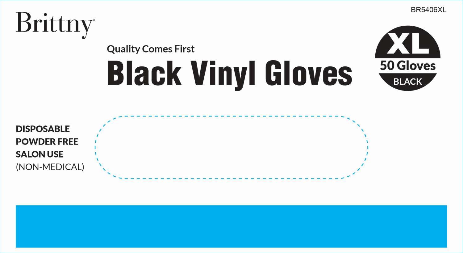 DREAM GLOVES VINYL 50PC/BX BLACK X/LARGE