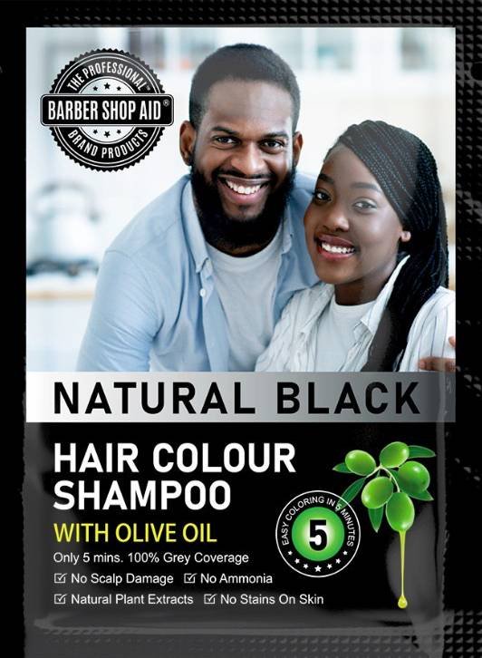 BARBER SHOP AID COLOR SHAMPOO [BLK] 10PK