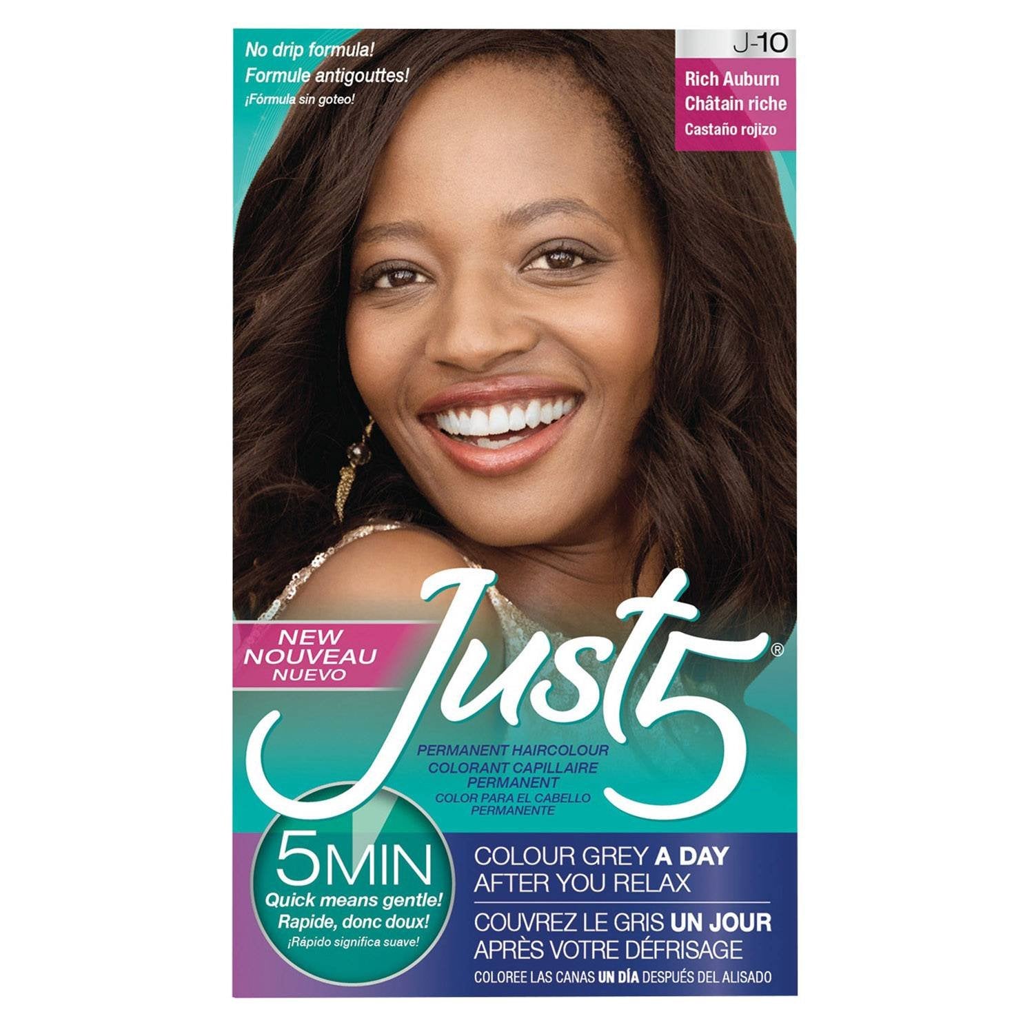 JUST 5 HAIR COLOR J-10 RICH AUBURN