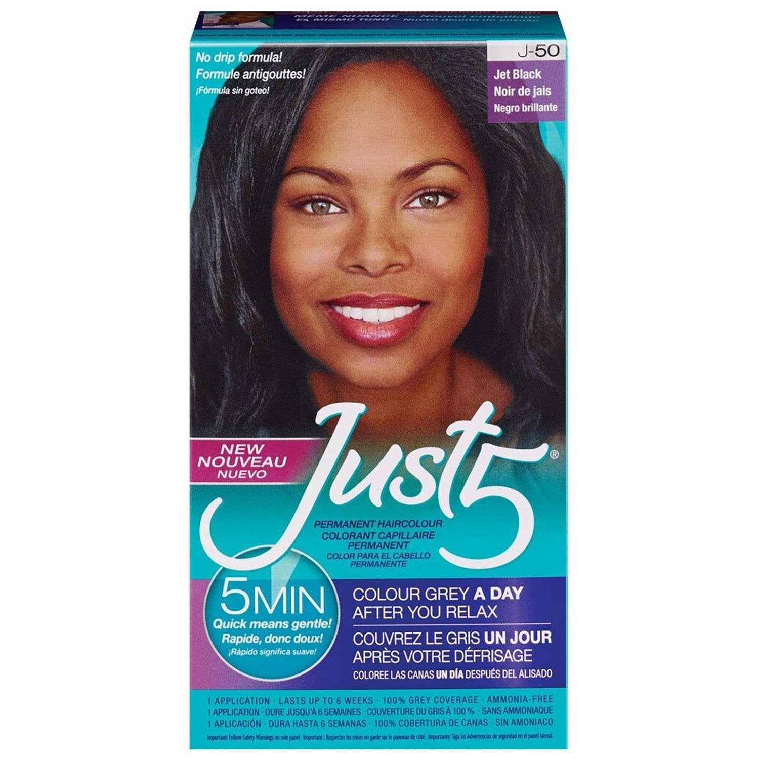 JUST 5 HAIR COLOR J-50 JET BLACK