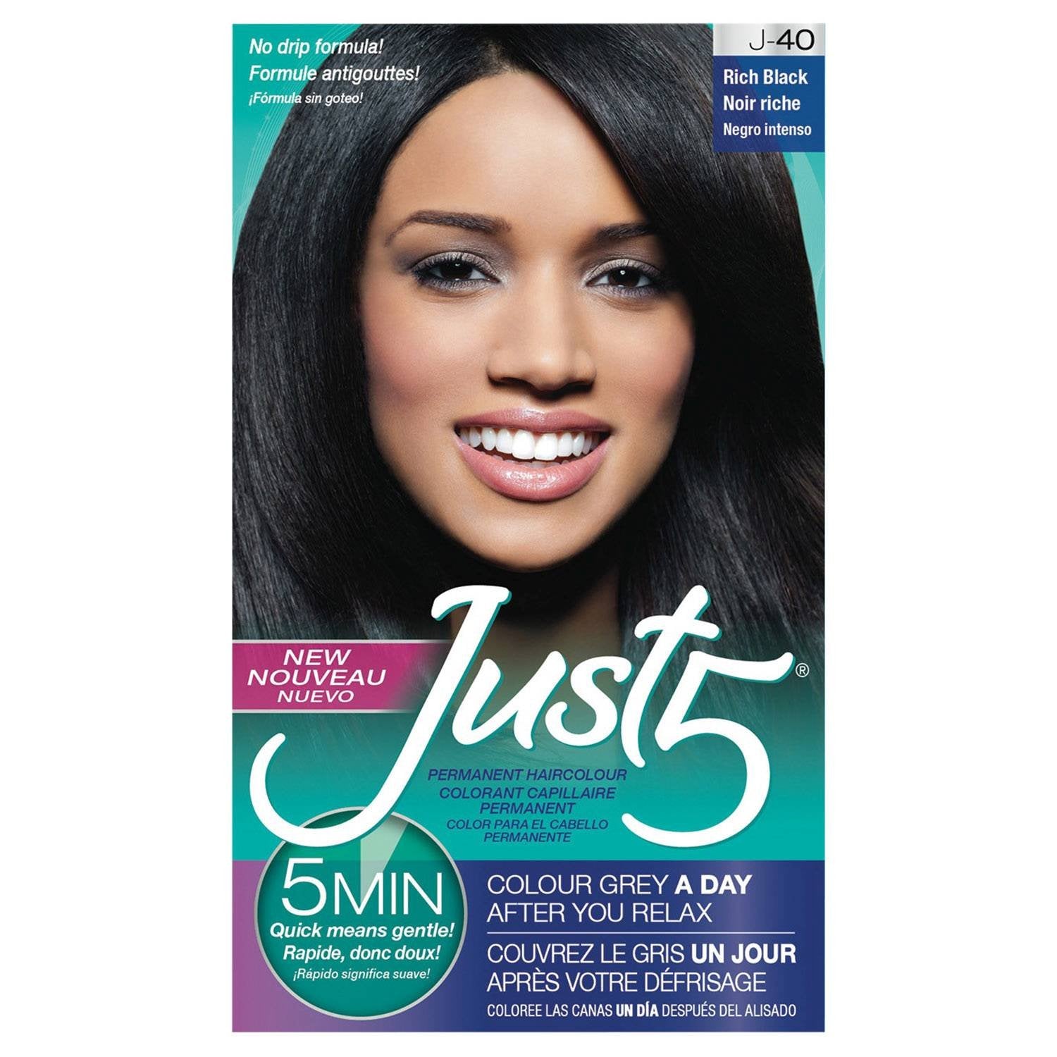 JUST 5 HAIR COLOR J-40 RICH BLACK