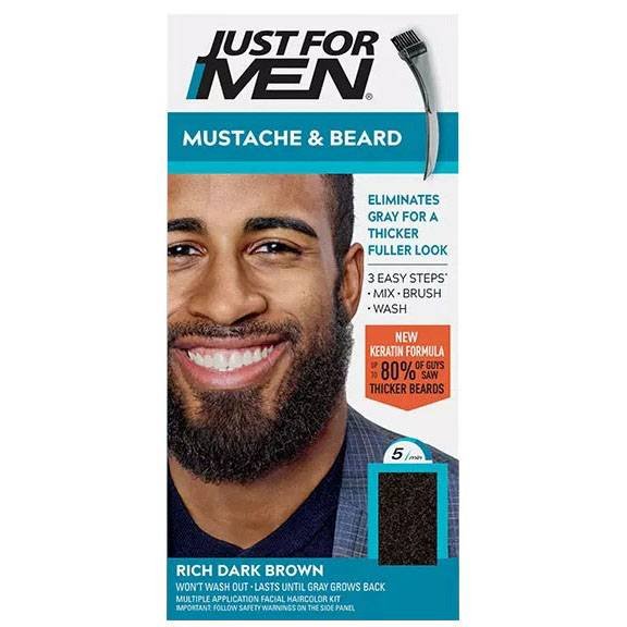 JFMEN MUSTACHE/BEARD M47 RICH DARK BROW