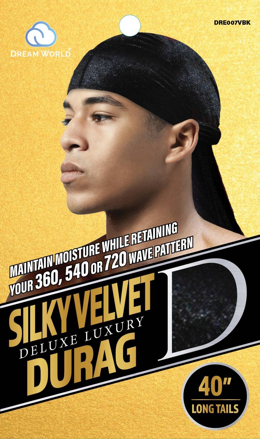 DREAM M-DURAG SMOOTH AND THICK VELVET V/BK