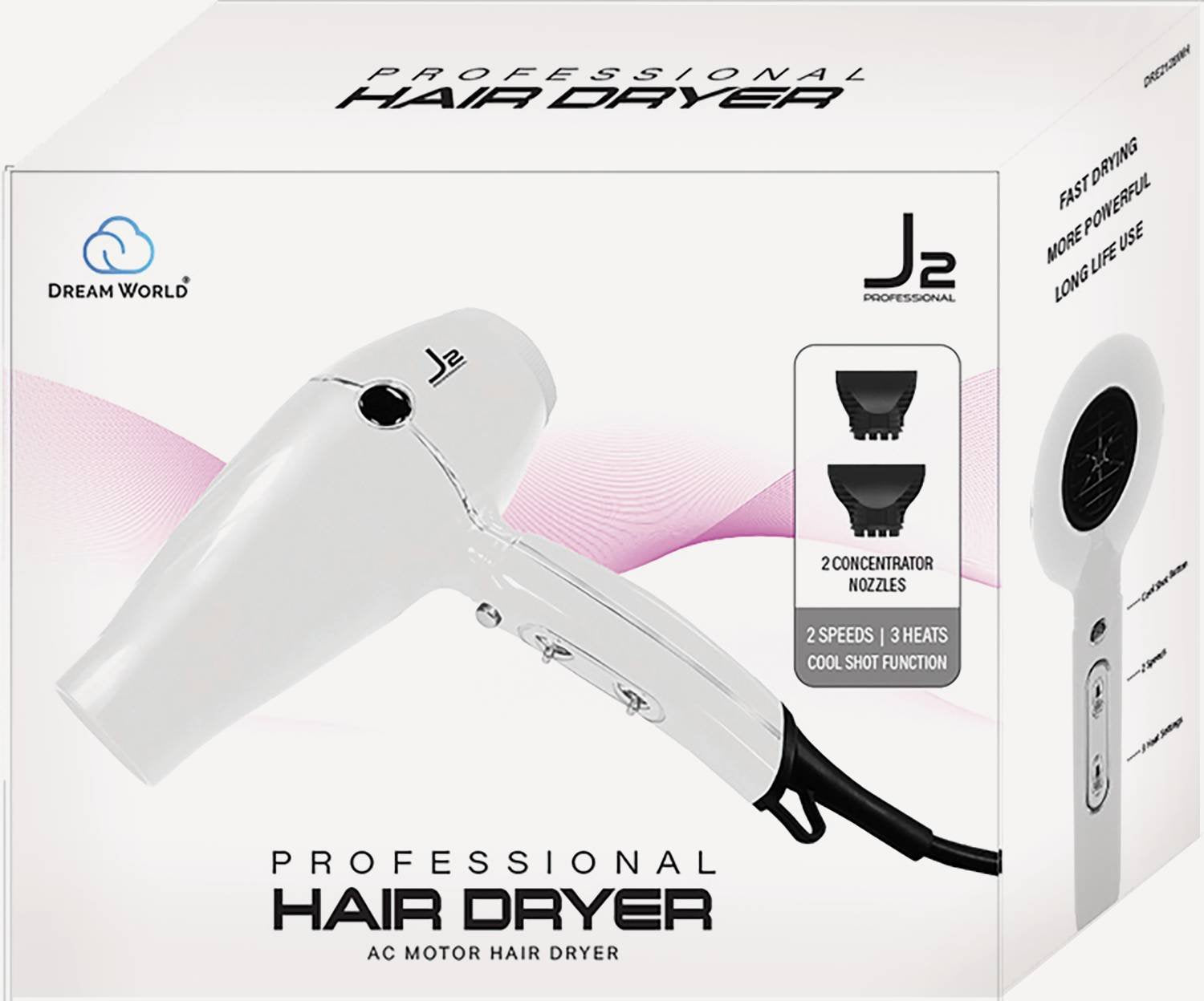 J2 H/T DRYER AC MOTOR WHITE
