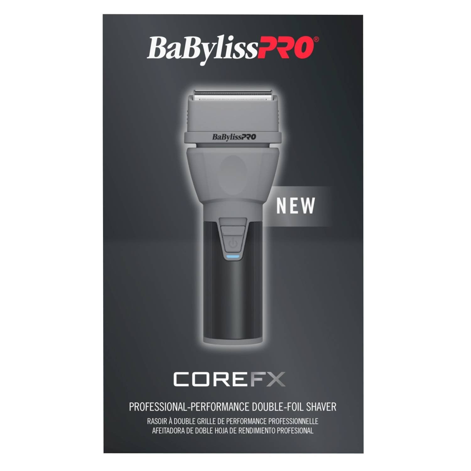 BABYLISS COREFX SHAVER DOUBLE FOIL B/GRY
