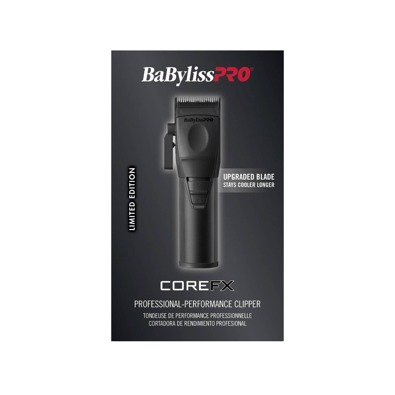 BABYLISS COREFX PERFOR CLIPPER BLK L/ED