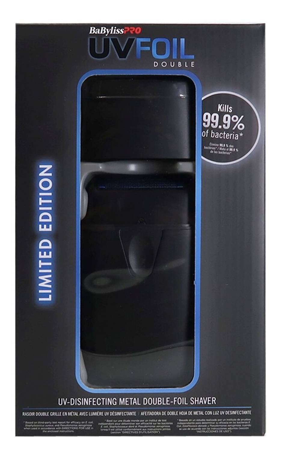 BABYLISS FX SHAVER UV MATE BLACK DOUBLE