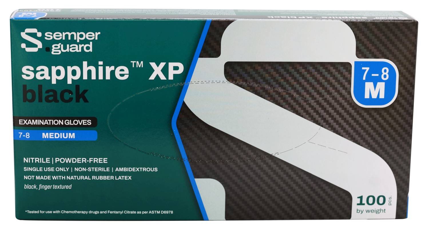 SEMPER NITRILE BLACK GLOVE [MEDIUM]