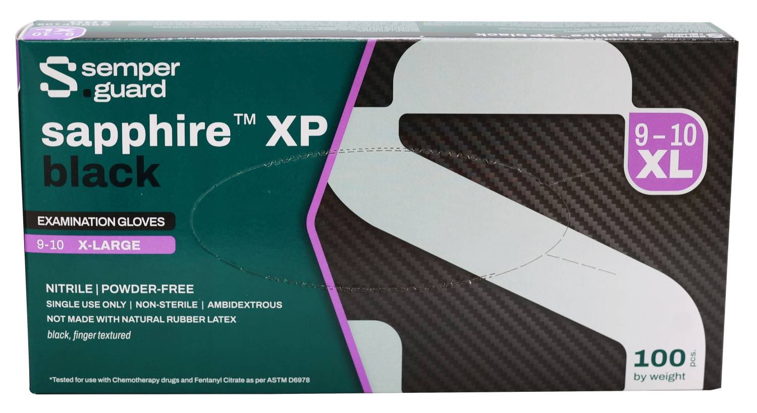 SEMPER NITRILE BLACK GLOVE [XLARGE]
