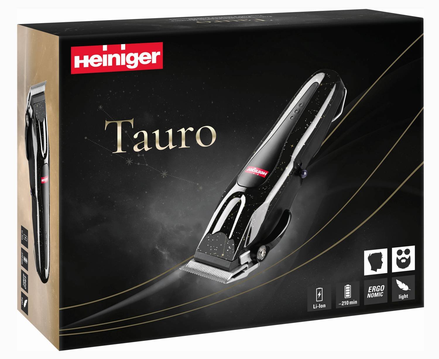 HEI CLIPPER TAURO ADJUSTABLE BLADE BLACK