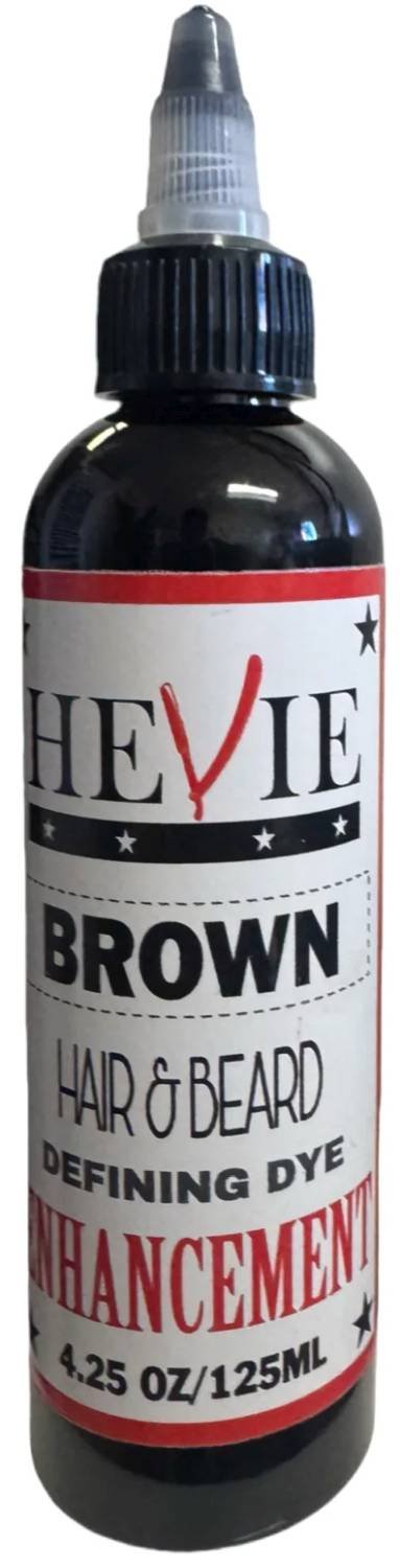 HEVIE HAIR & BEARD DEFINING DYE BROWN 4.25 OZ