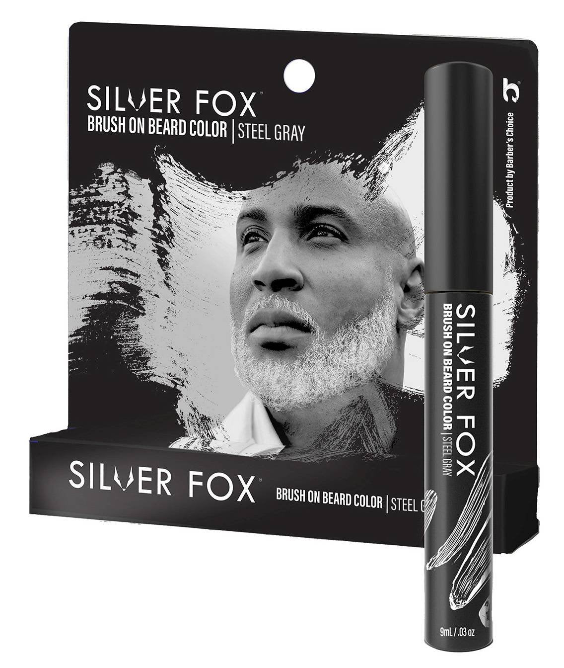 SILVER FOX BRUSH ON BEARD [STEEL GRAY]