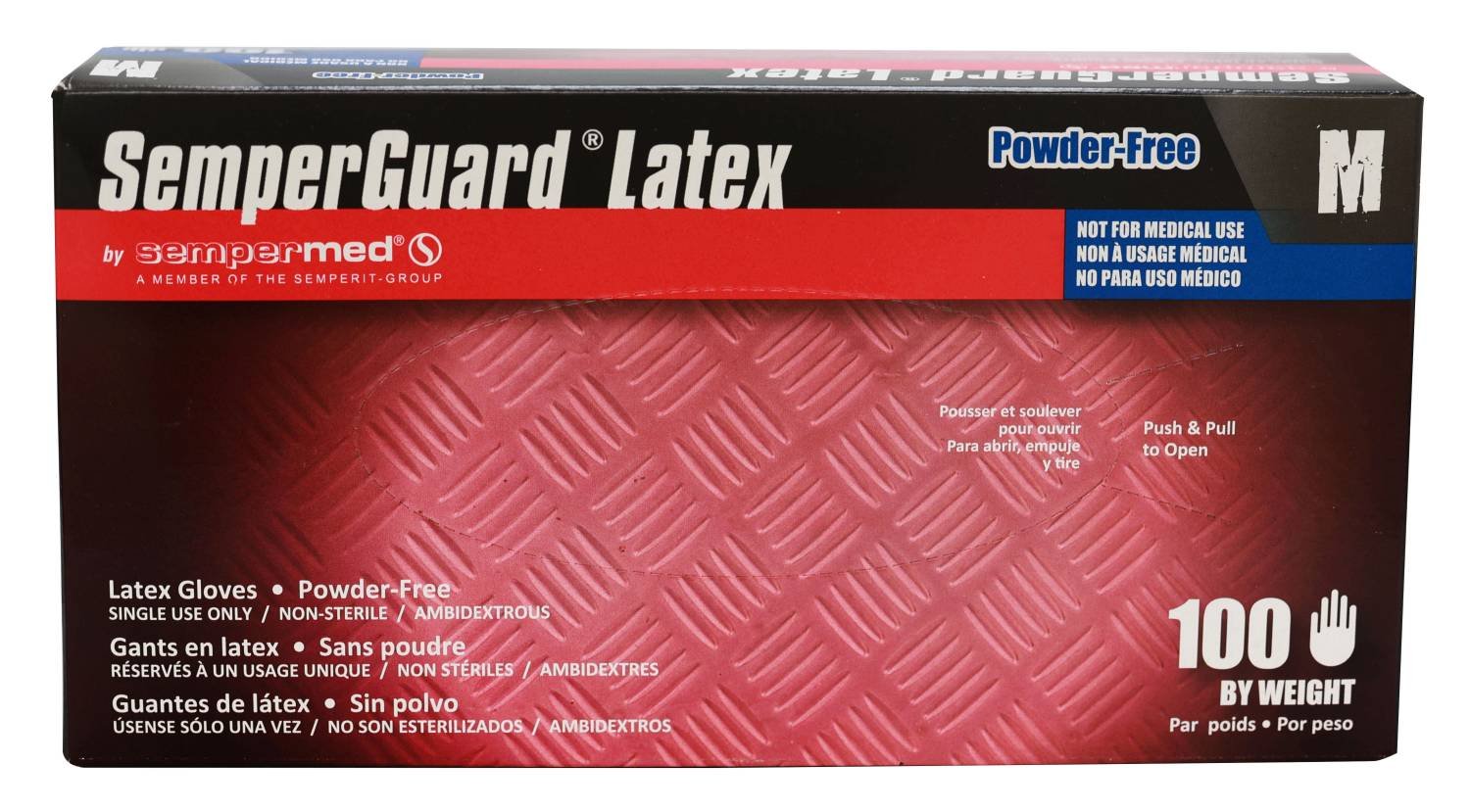 SEMPER LATEX P/FREE GLOVE [MEDIUM]