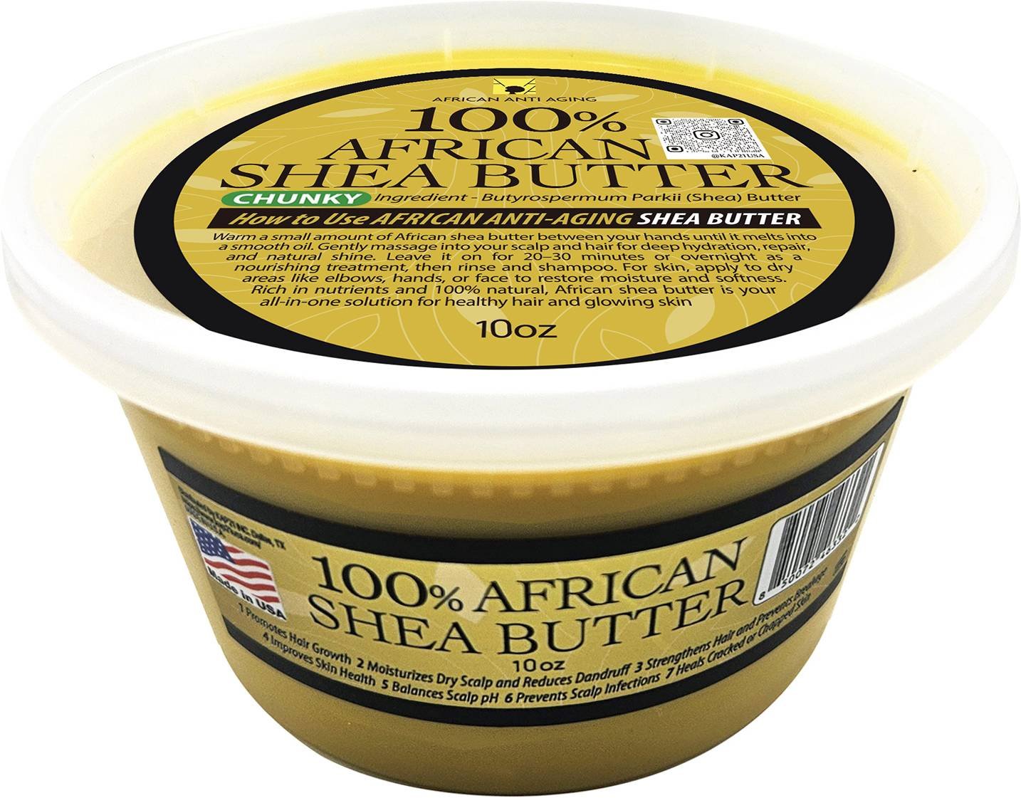 AAA AFRICAN SHEA BUTTER [CHUNKY] 10 OZ