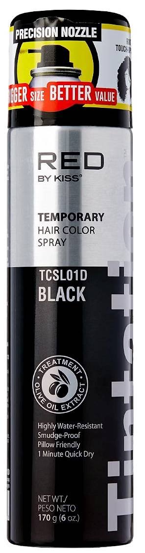 KISS KC TINTATION COLOR SPRAY BLACK 6 OZ