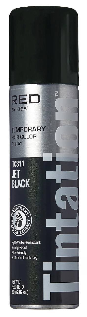 KISS TINTATION COLOR SPRAY  JET BLACK 2.82 OZ