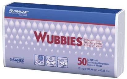 SANEK WUBBIES EMBOSSED TOWELS 2PLY 50/PK